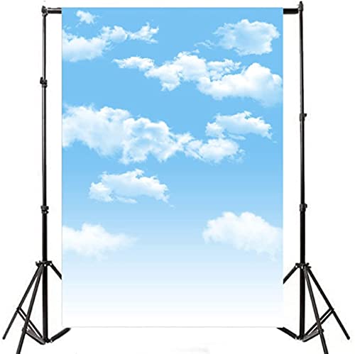 AOFOTO 4x6ft Blue Sky Backdrops White Clouds Photography Background Photo Studio Props Fall Party Decoration Summer Baby Infant Kid Newborn Toddler Girl Boy Adult Artistic Portrait Vinyl Wallpaper - Image 2