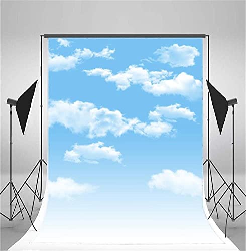AOFOTO 4x6ft Blue Sky Backdrops White Clouds Photography Background Photo Studio Props Fall Party Decoration Summer Baby Infant Kid Newborn Toddler Girl Boy Adult Artistic Portrait Vinyl Wallpaper - Image 3