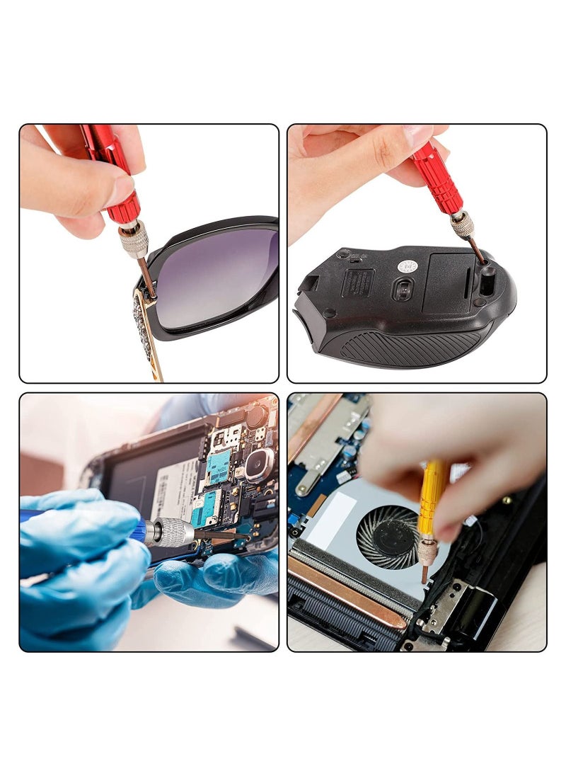 Y&D - 18 Pcs Mini Screwdriver Set, 5-in-1 Multifunctional Slotted and Professional Precision Tiny Set for Eyeglass, Sunglass, Watch, Jewelry, Computer Repair Tool Kit, 3 colors - Image 1