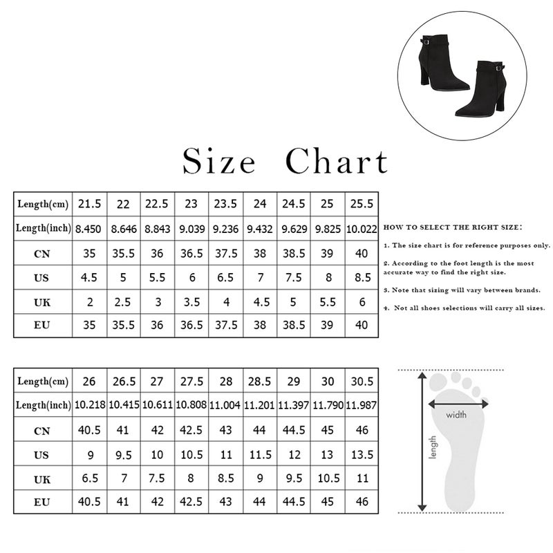 1 Pair of Women Short Boots Fashion Lady Booties Stylish Chunky Heel Shoes - Image 3