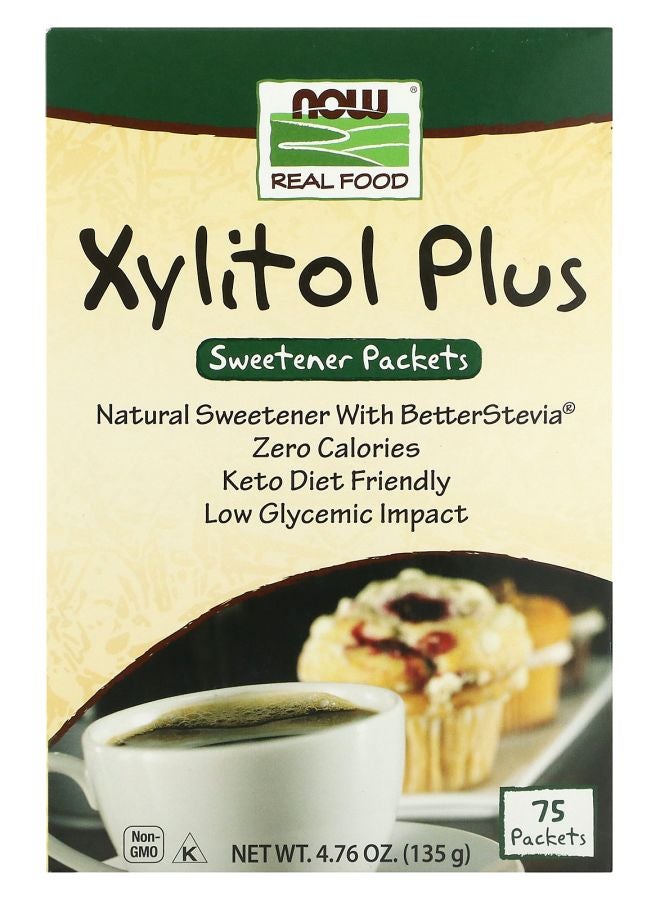 now Real Food Xylitol Plus 75 Packets 0.0635 oz (1.8 g) Each