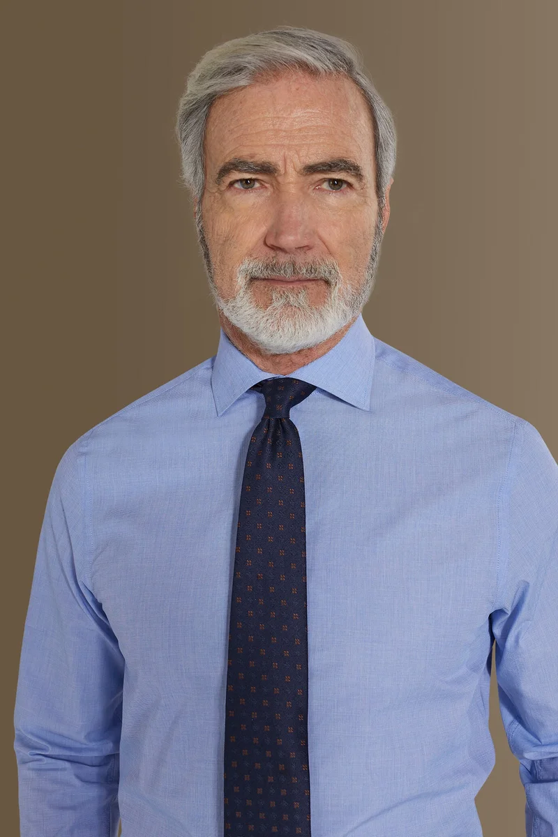 Doppelganger Blue Classic shirt french collar filafil - Sky for Men | Best Price UAE