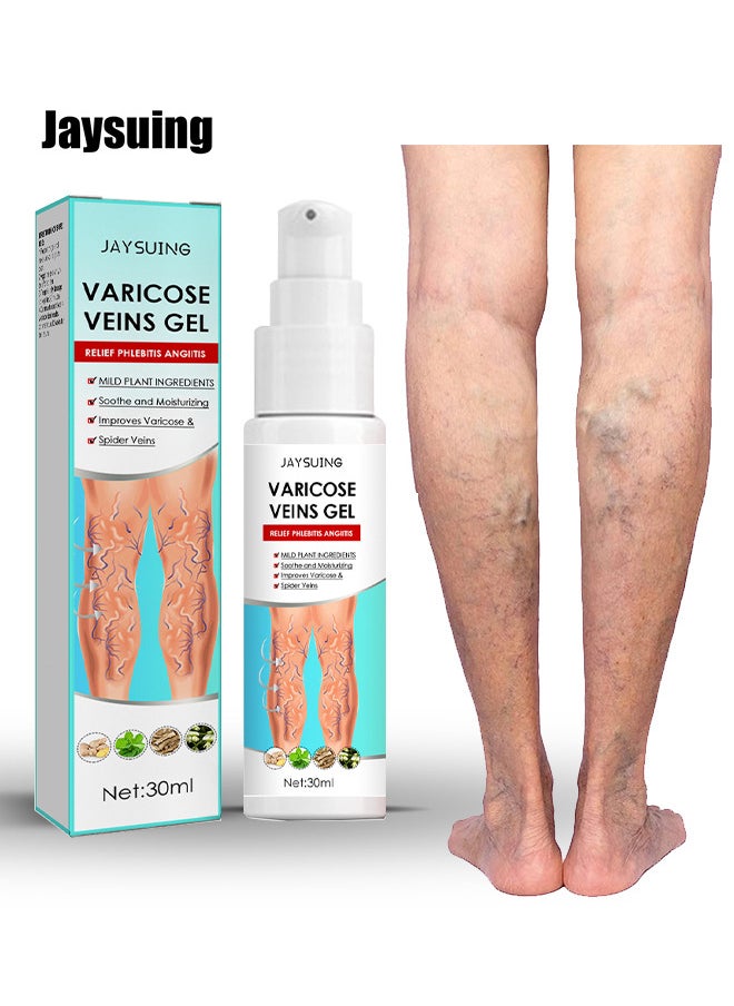 Jaysuing Varicose Veins Gel - Best Natural Varicose Veins Gel for Legs, Removes Veniselle Cream Para Varices, For Improve Blood Circulatio Quickly Soothing Swelling, 30ML  - Image 1