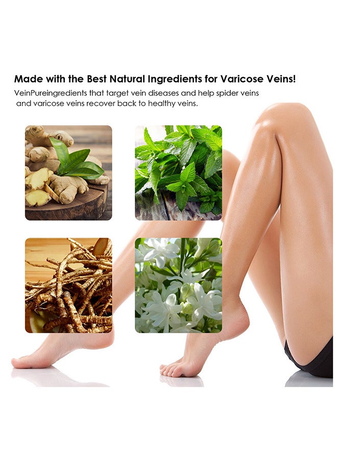 Jaysuing Varicose Veins Gel - Best Natural Varicose Veins Gel for Legs, Removes Veniselle Cream Para Varices, For Improve Blood Circulatio Quickly Soothing Swelling, 30ML  - Image 4