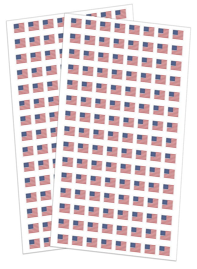 Philbinden 2400 Pcs Mini Sticker American Flag Paper, 0.5 in Decals 4th of July Patriotic Self-Adhesive Stickers for Independence Day Envelopes Scrapbook Gifts DIY Supplies - Image 1