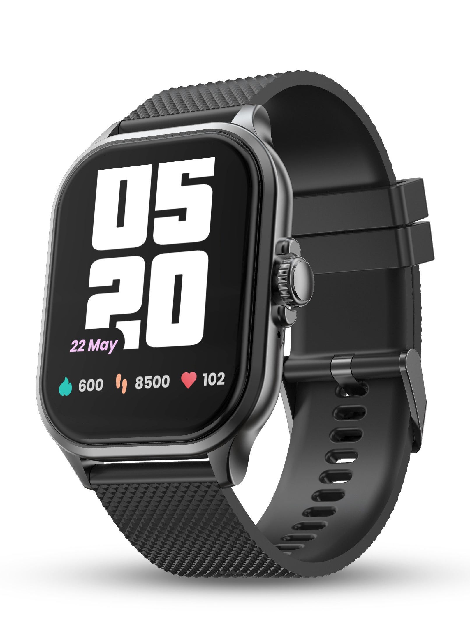 Oslo 2.01" Vibrant HD Display, BT Calling Smart Watch for Men & Women, Premium Metal Body, Fast Pairing, DIY Watch Faces, Health Suite, Multiple Sports Mode, IP67 Water Resistance, Jet Black 