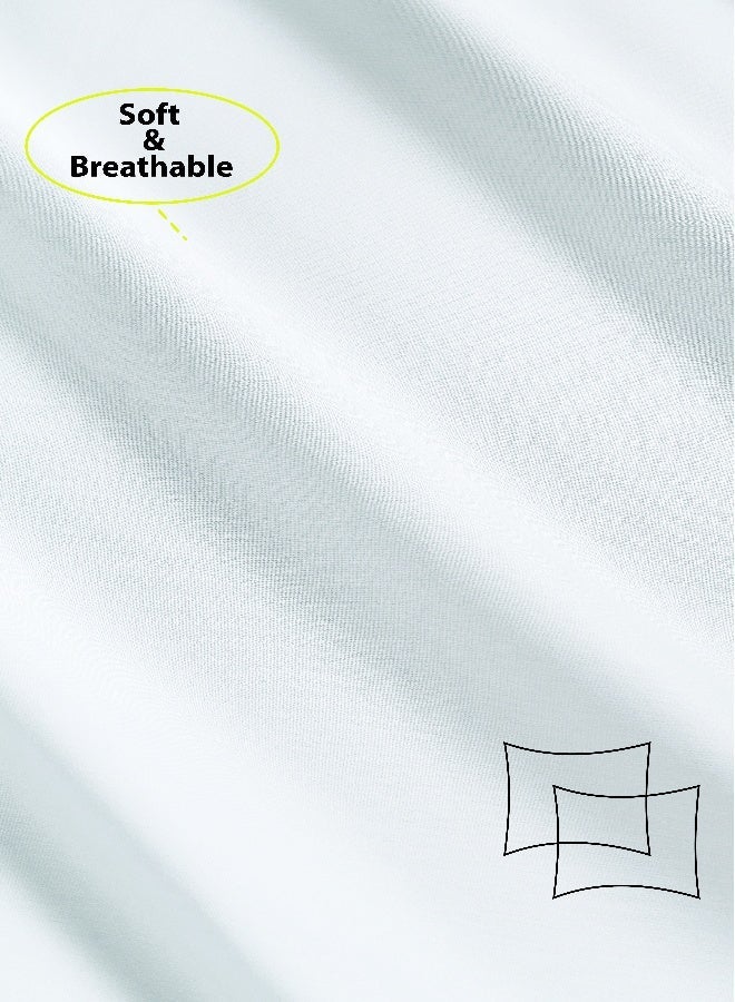 ايست من نون 2-Piece Oxford Pillowcase set | Soft 400 TC Sateen Cotton Material | 50 cm x 75 cm | White Color - Image 4