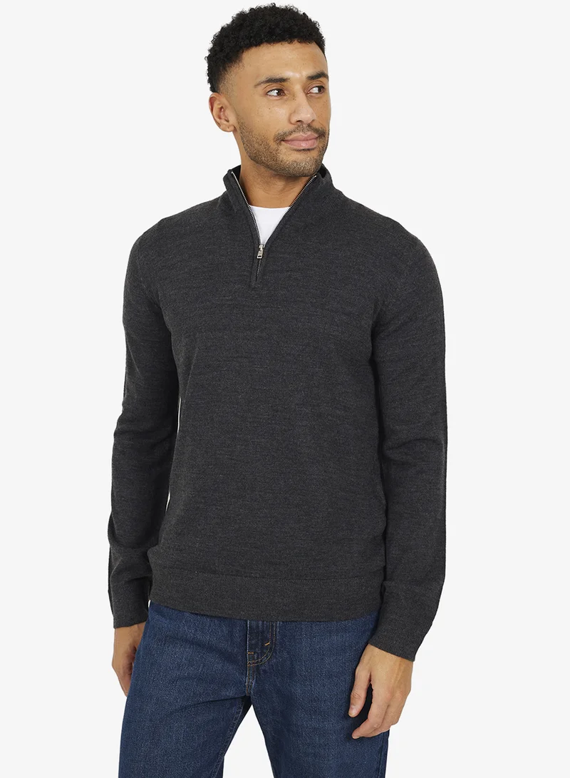 BRAVE SOUL Half Zip Pullover Sweater