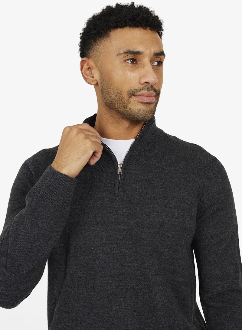 BRAVE SOUL Half Zip Pullover Sweater