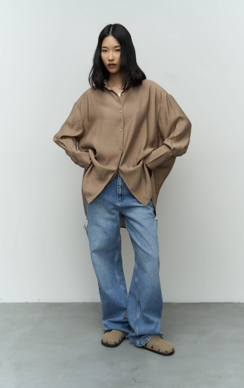 Mai Zaria Light Mink Oversize Shirt  - Image 1