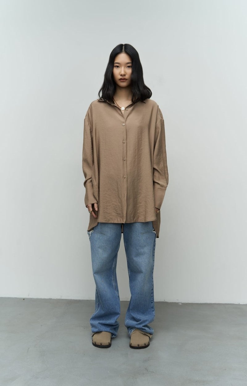 Mai Zaria Light Mink Oversize Shirt  - Image 2