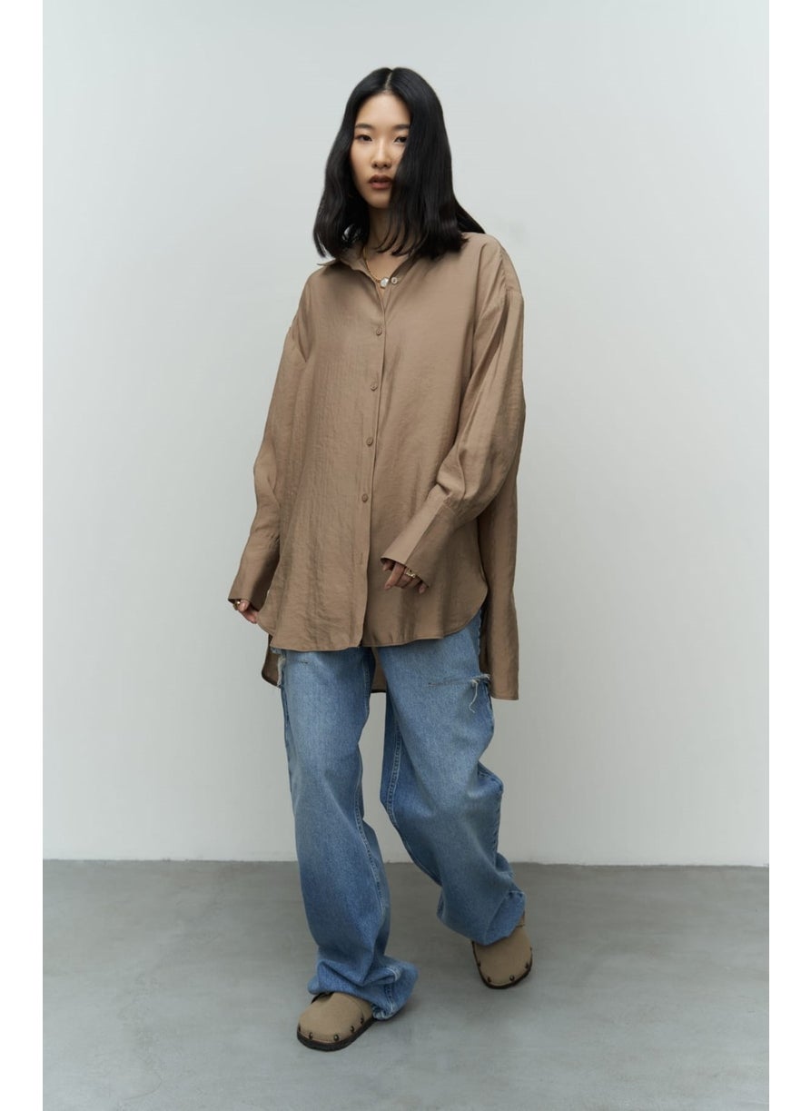 Zaria Light Mink Oversize Shirt - pzsku/Z97E42297B437E25E3F22Z/45/_/1741093173/d6103fe3-1294-4cc1-979c-a24e6eb961bc