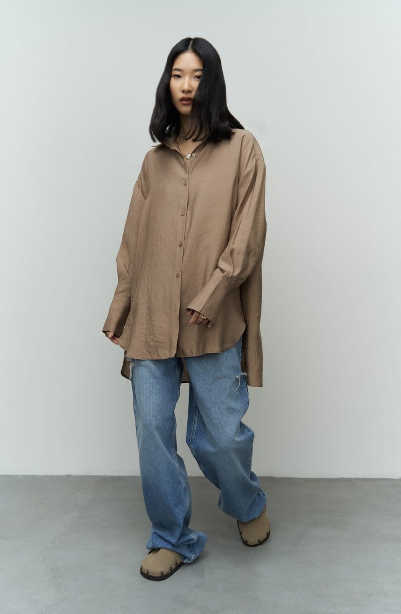 Mai Zaria Light Mink Oversize Shirt  - Image 5