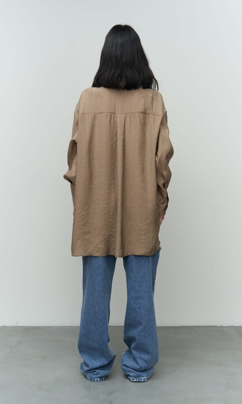 Mai Zaria Light Mink Oversize Shirt  - Image 4