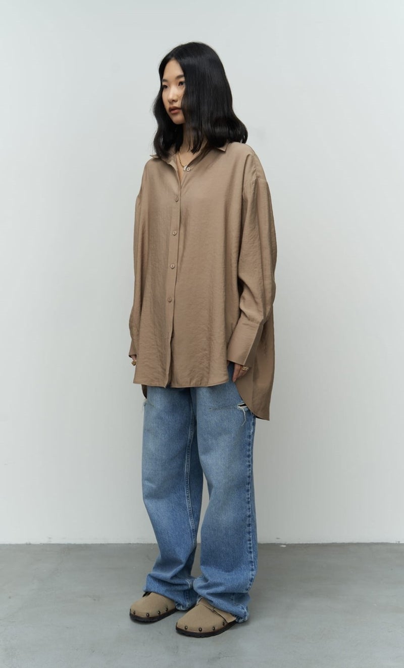 Mai Zaria Light Mink Oversize Shirt  - Image 3