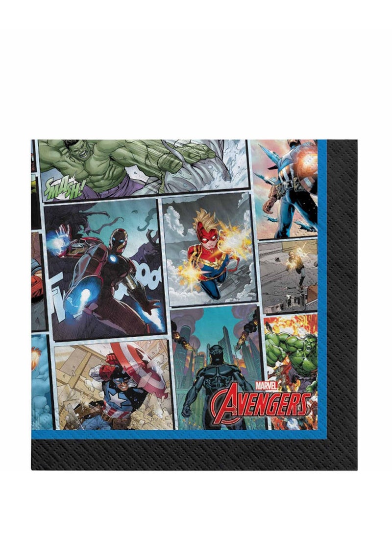 Amscan Captain America, 59 Piece Tableware Party Supplies For 8 Guests, Includes Napkins, Plates, Cups, Cutlery, Tablecover, Banner And Balloon, Multicolor - Image 3