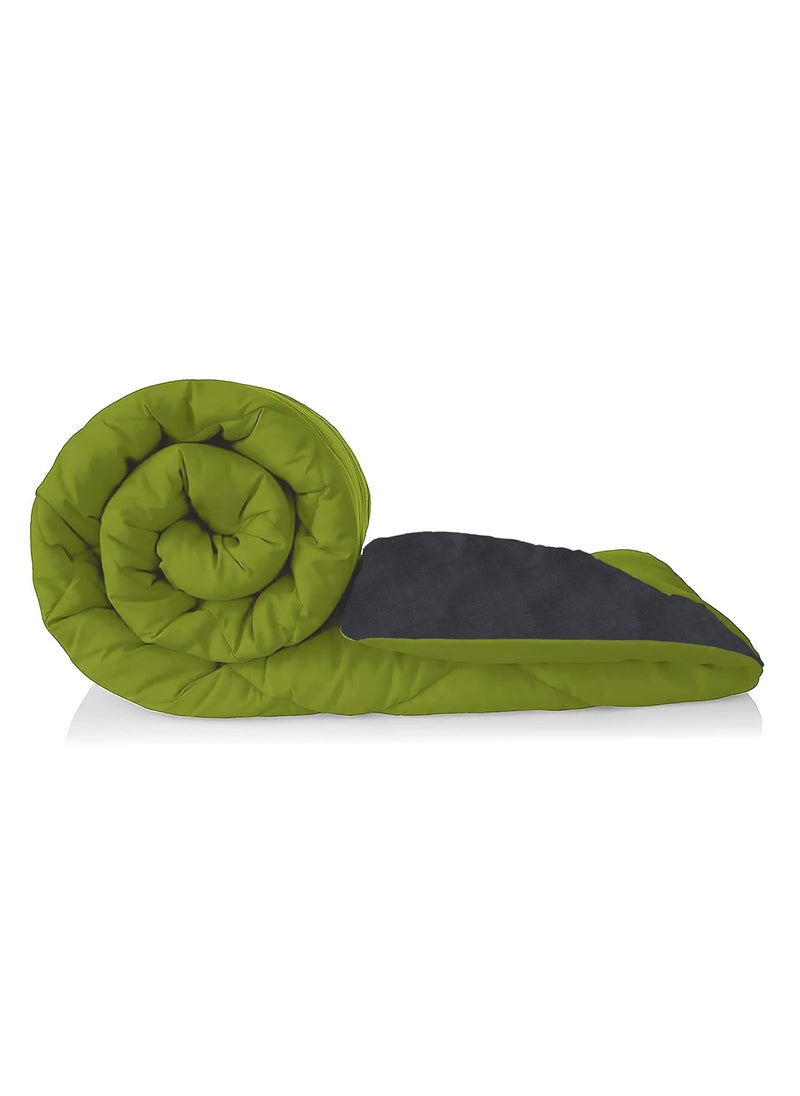 THE HOME TALK THE HOME TALK Cotton Duvet Blanket Bed Comforter Heavy Weight Polyester Filling Ultra Soft Single Bed All Weather Quilt AC Winter Blanket 60X90 INCH 200 GSM Green Grey 