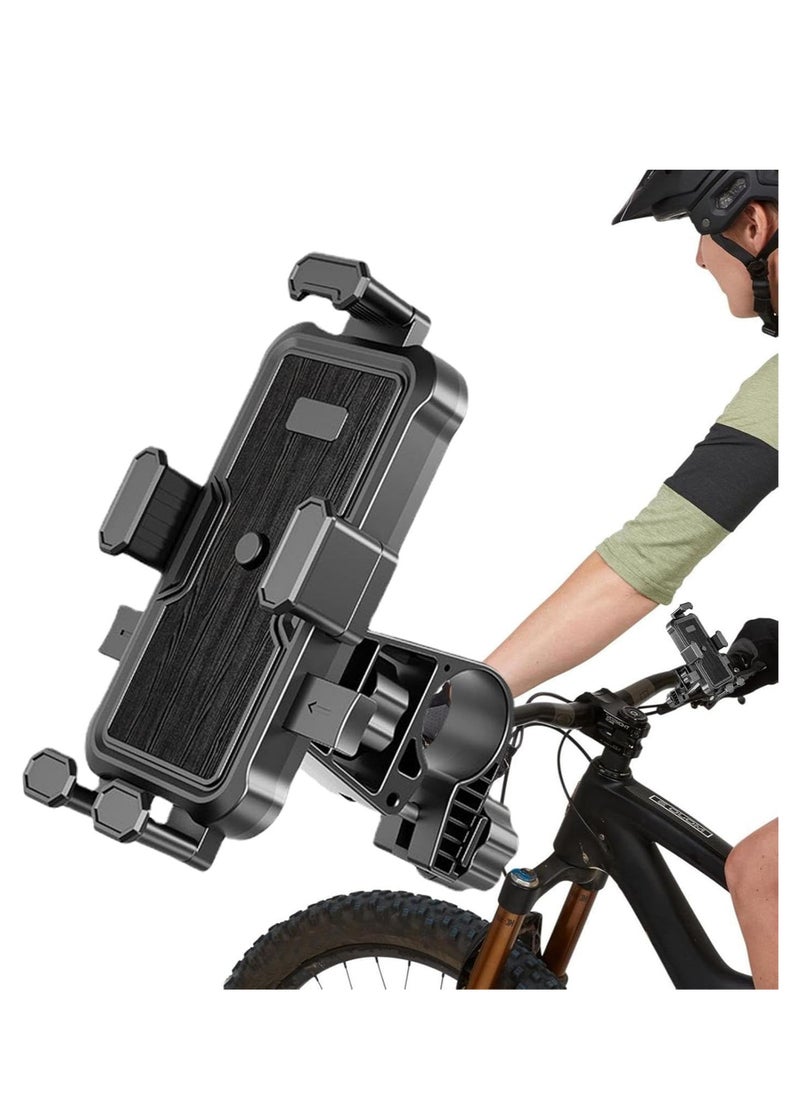 Generic Motorcycle Phone Mount, 360° Rotation Handlebar Mount, Shockproof Bike Phone Holder with Noise Reduction, Black  - Image 2