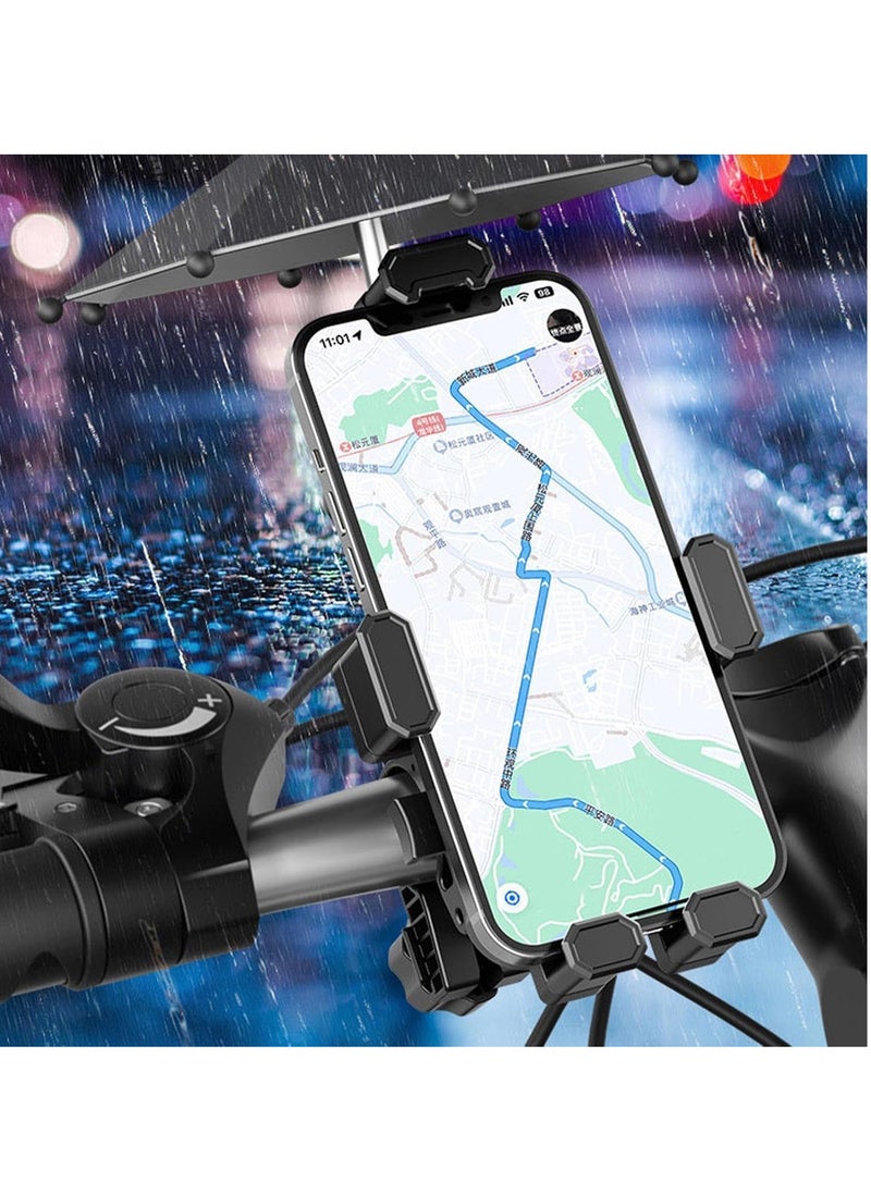 Generic Motorcycle Phone Mount, 360° Rotation Handlebar Mount, Shockproof Bike Phone Holder with Noise Reduction, Black  - Image 4