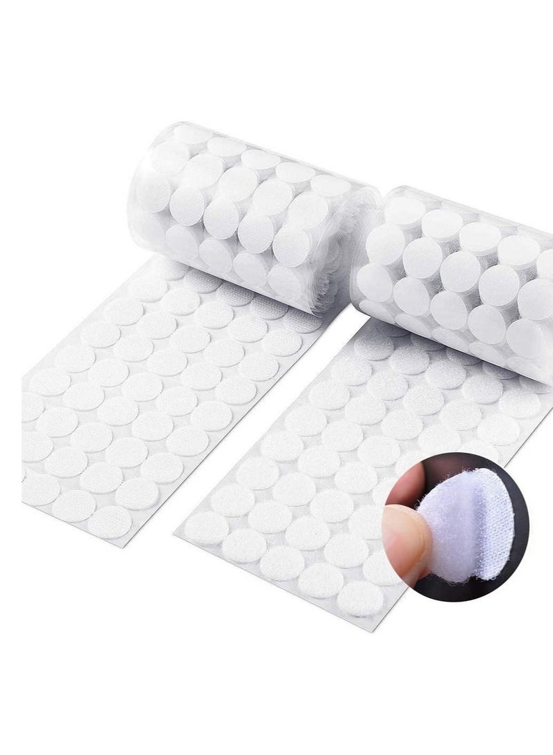 Self Adhesive Dots, Tapes Sticky Back Coins Dots with Hook and Loop Velcro Round Pads, 20mm Diameter Strong Waterproof Round Dot, Dots with Adhesive for Home Office School 300Pcs (150 Pairs) - Image 1