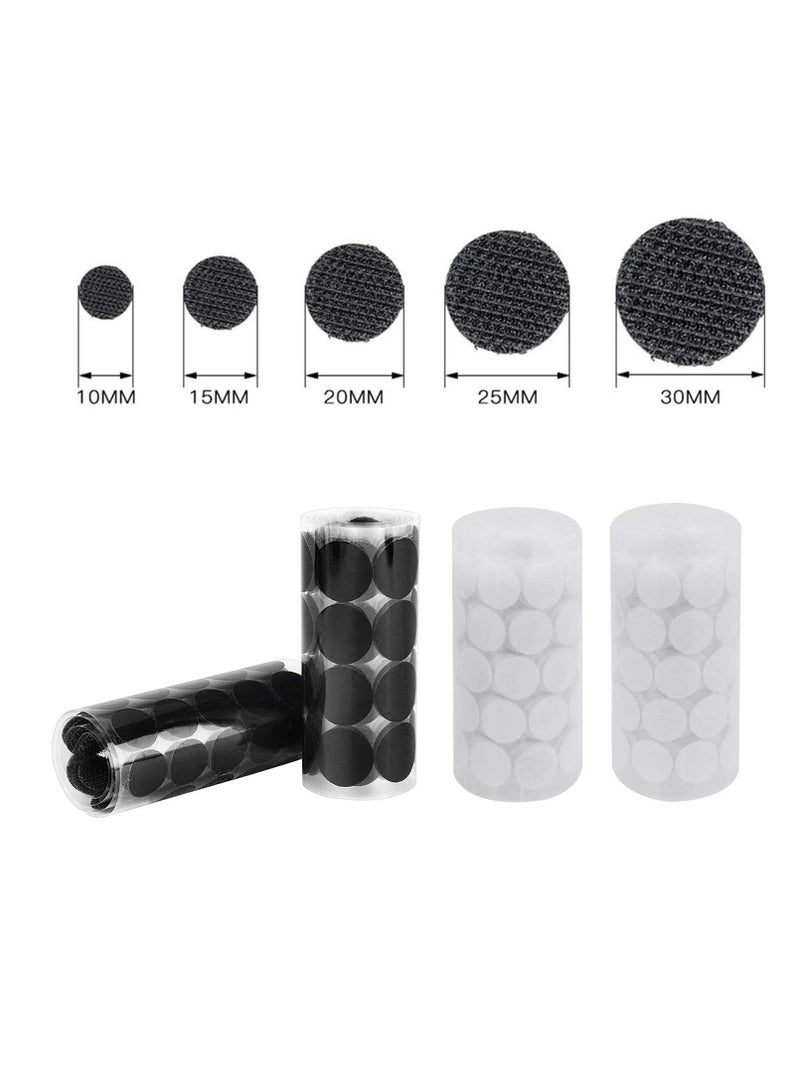 Self Adhesive Dots, Tapes Sticky Back Coins Dots with Hook and Loop Velcro Round Pads, 20mm Diameter Strong Waterproof Round Dot, Dots with Adhesive for Home Office School 300Pcs (150 Pairs) - Image 3