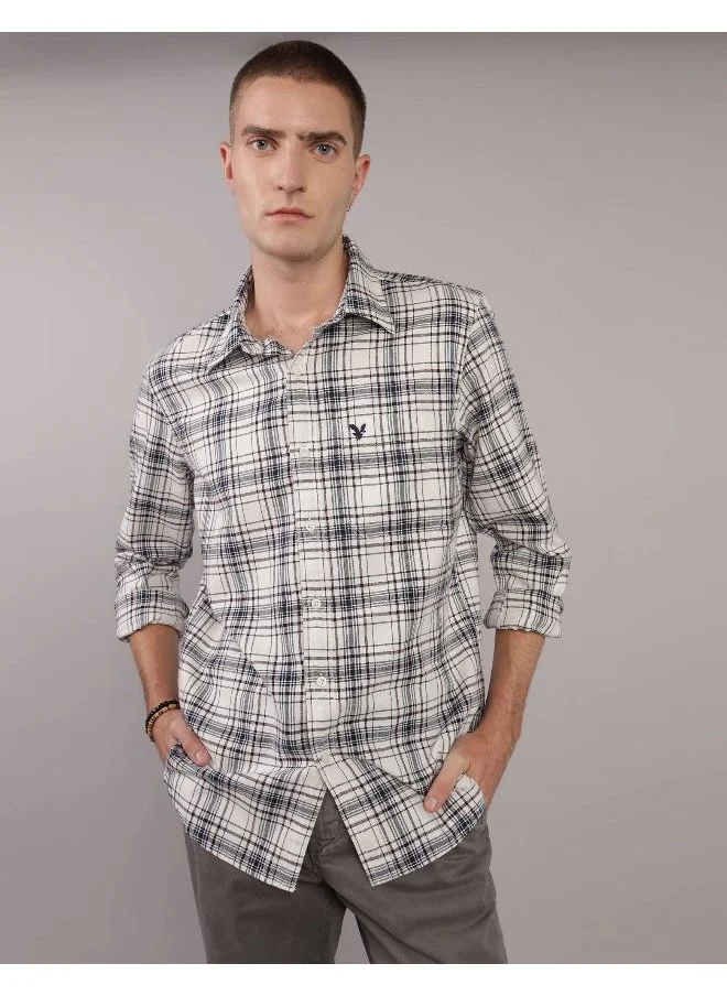 American Eagle AE Plaid Slim Fit Everyday Button-Up Shirt