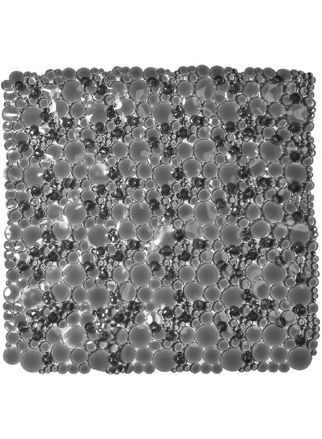 EVIDECO PVC Non-Slip Square Shaped Shower Mat with Bubbles Grey 50 x 50 cm 7216180 - Image 1
