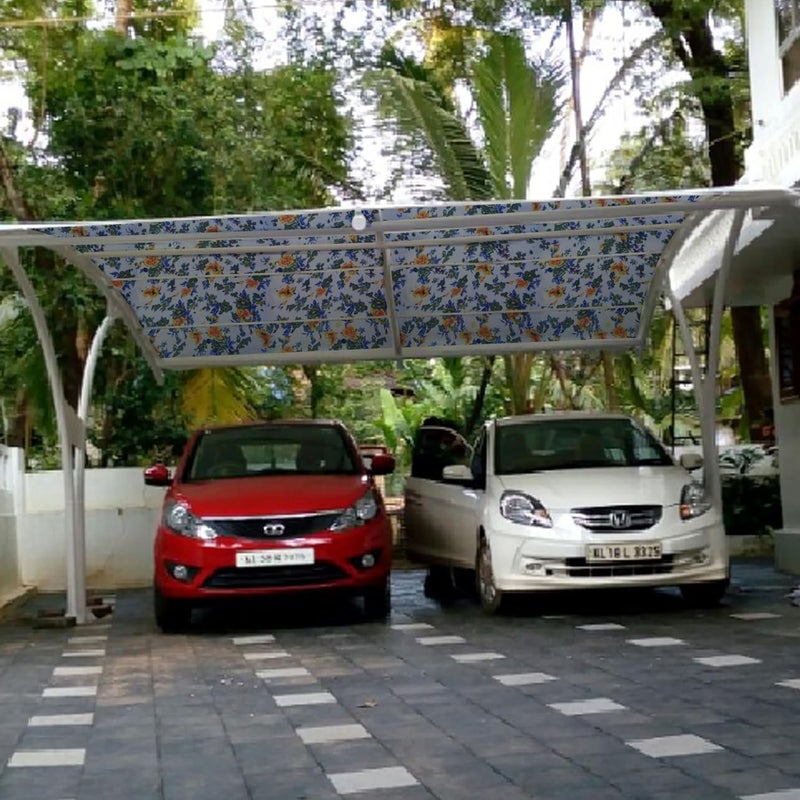 MAHIRA POLYGLOBAL LLP MAHIRA Polypropylene Gate Sheet Car Parking Sheet Grill Sheet Gate Covering Sheet Balcony Safety Sheet Privacy Sheet Multicolor Flower Printed Design UV Resistant 4 feet x 20 feet - Image 5