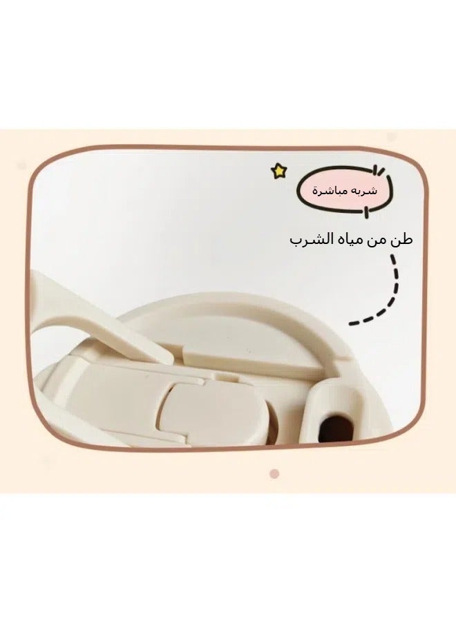 general Cartoon labubu coffee cup 316 stainless steel vacuum flask high-value female portable water cup car accompanying cup - Image 4