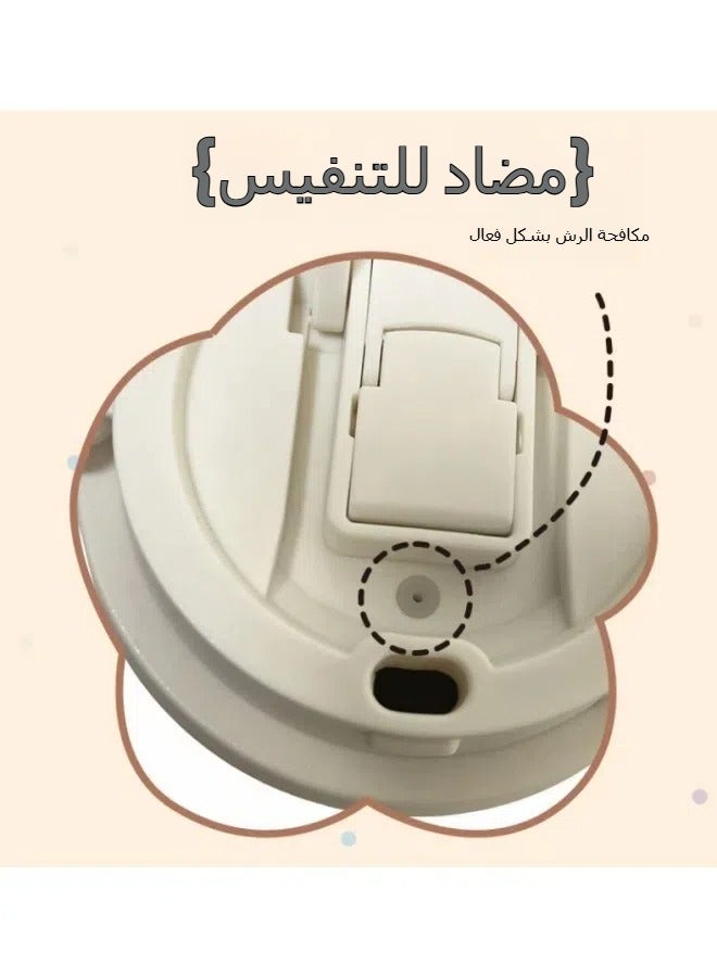 general Cartoon labubu coffee cup 316 stainless steel vacuum flask high-value female portable water cup car accompanying cup - Image 3