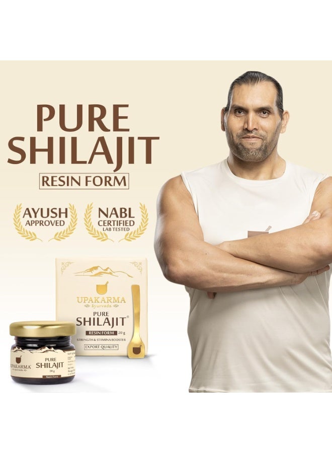 UPAKARMA Pure Shilajit Resin 20g | 300mg/serving | Extensive Global Sourcing | Boosts Stamina & Strength | Lab-Tested Purity | 66 Servings | Pack of 1 - Image 5