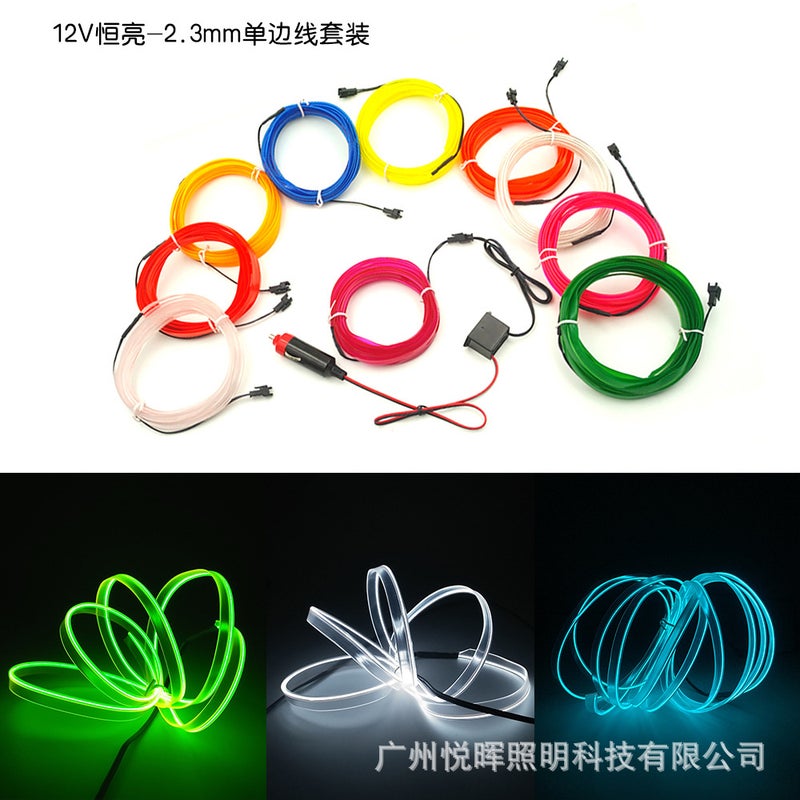 Highlight With Edge El Luminous Line Unilateral Line Clip Sideline 5 M 12V Constant Bright Cold Light Set 10 Colors Optional - Image 2
