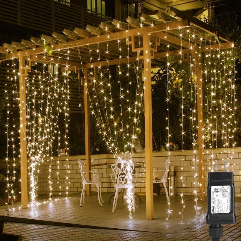 Lexton Lexton 190 Led 98 Feet Curtain Lights Fairy String Lights with 8 Modes for Decoration Warm White 1 Standard Lex190led98  - Image 5