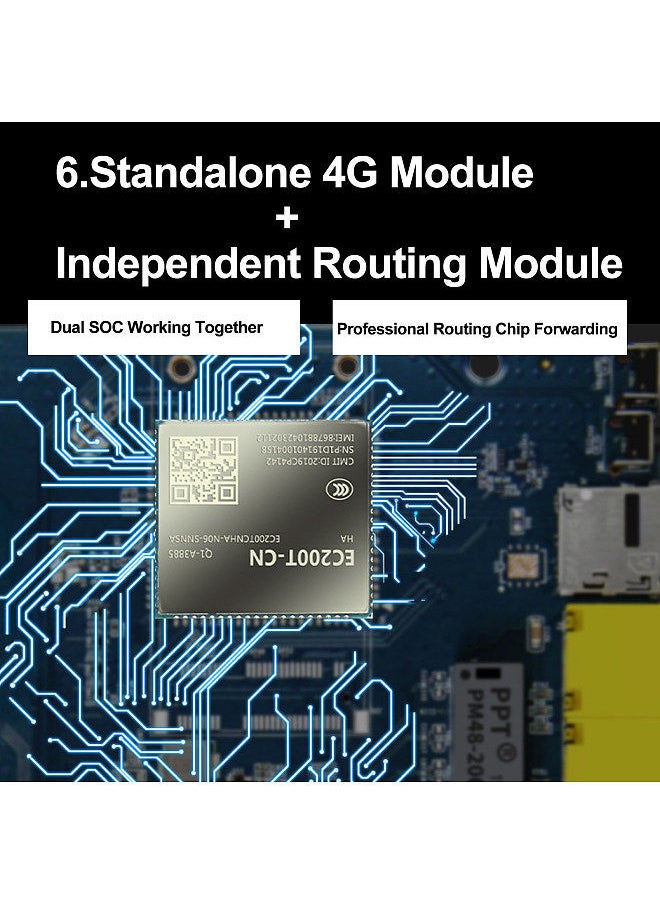 Generic - 4G LTE Internet router with SIM slot to unlock mobile hotspot modem WiFi TypeC port 300Mbps wireless LAN - Image 1