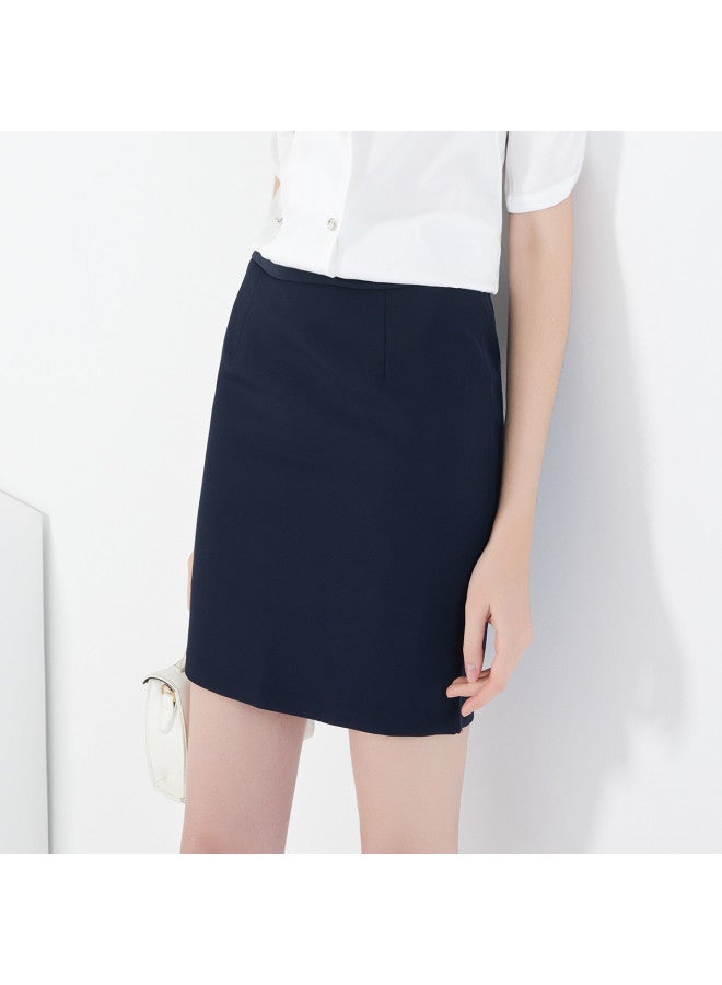 ROMON Women'S Professional Bodycon Pencil Skirt, Solid Color Office Workwear A-Line Skirt - Image 4