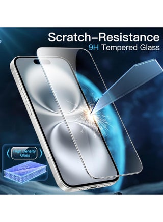 Screen Protector for iPhone 16 Tempered Glass Protective Film 9H Hardness High Transparency Anti-Shatter Anti-Bubble - view 4