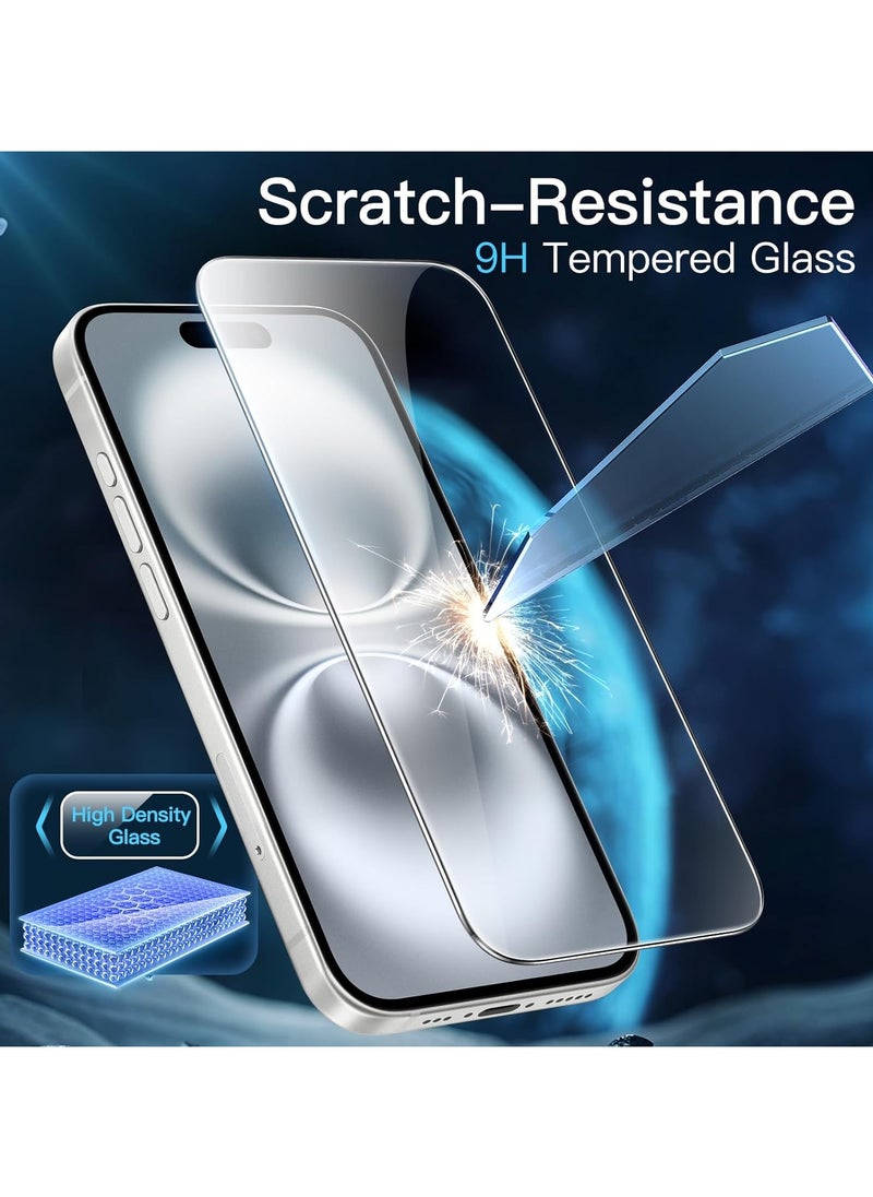 Denx Full Coverage Screen Protector for iPhone 16 6.1 inch, Tempered Glass 9H with, Installation Tool, Case Friendly, HD Clear, Anti- Scratch, Oil Proof, Anti- Fingerprint, (Crystal Clear)  - Image 4