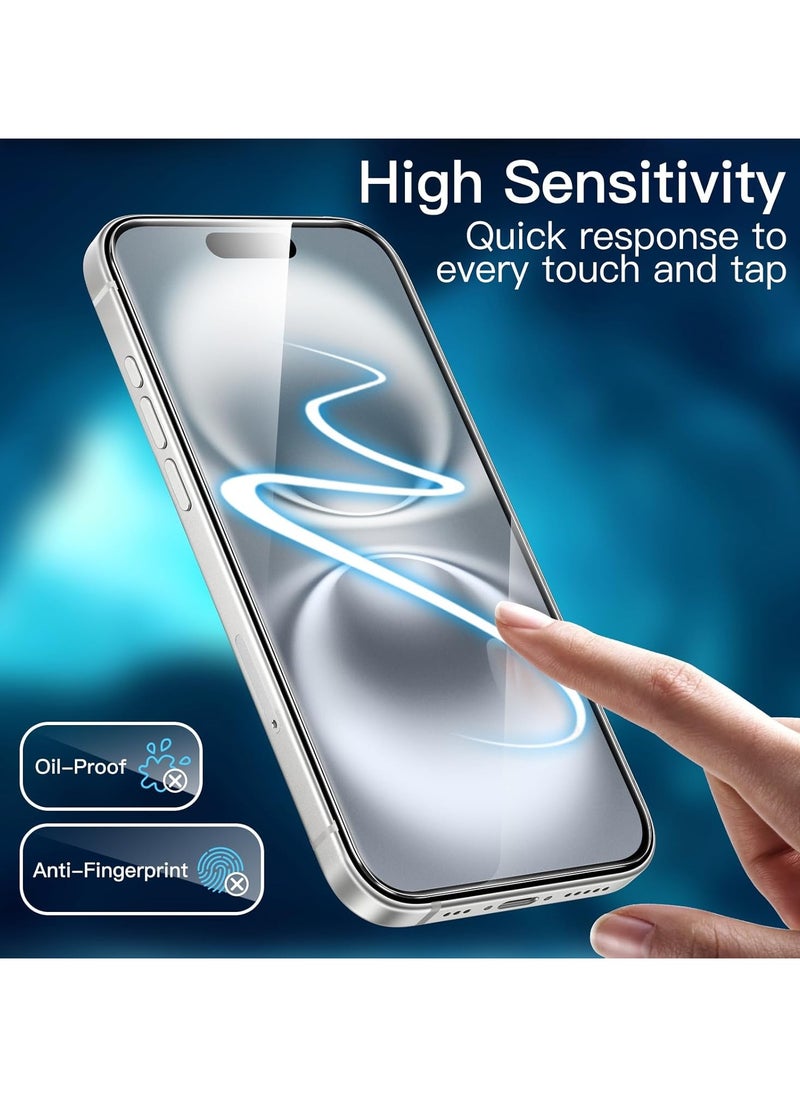 Denx Full Coverage Screen Protector for iPhone 16 6.1 inch, Tempered Glass 9H with, Installation Tool, Case Friendly, HD Clear, Anti- Scratch, Oil Proof, Anti- Fingerprint, (Crystal Clear)  - Image 5