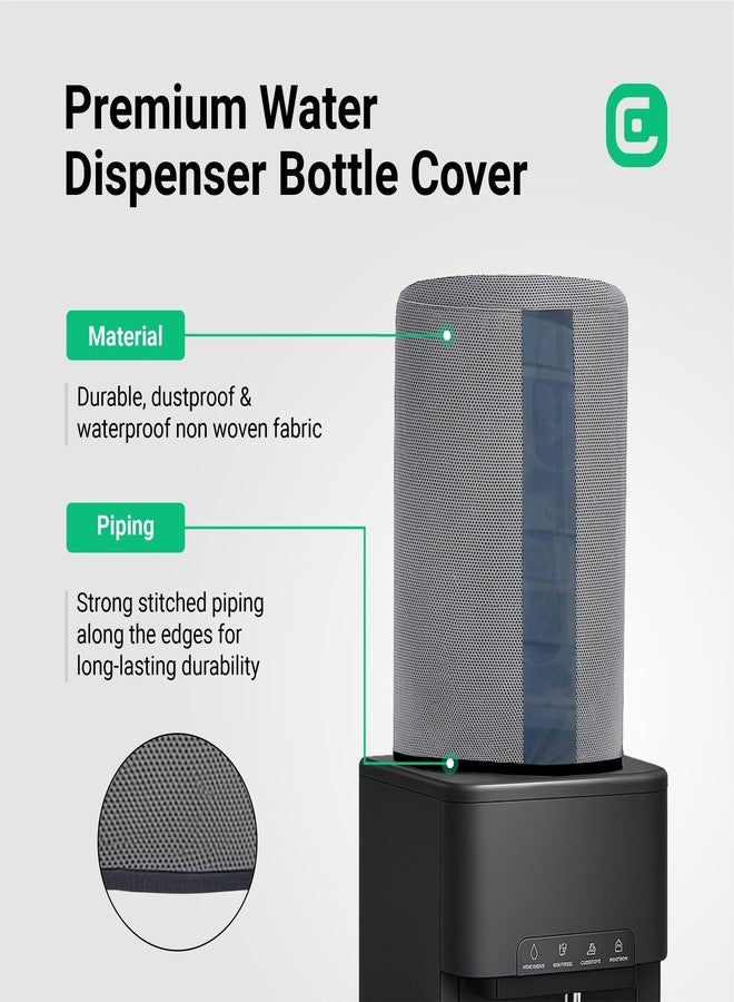 Crasome Water Dispenser for 20 ltr / Litre Bottle Jar Cover with Transparent Strap - Grey Pack of 2 (DC-TS-G-2Q) - Image 3