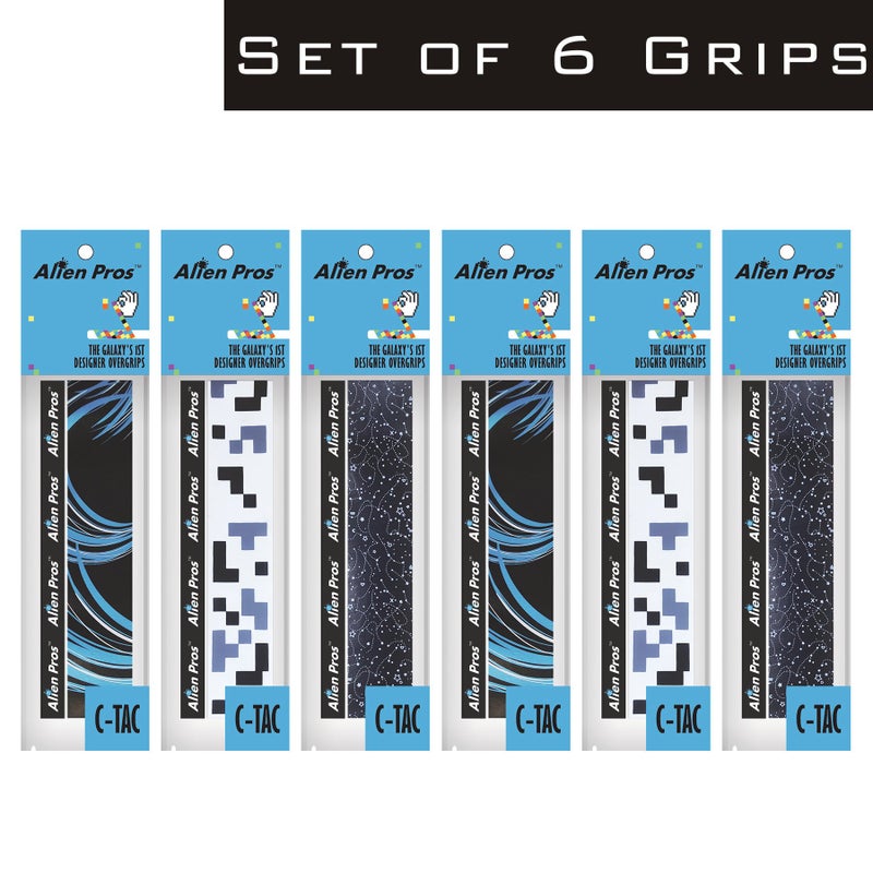 ALIEN PROS Tennis Racket Grip Tape (6 Grips) â€“ Tac Moisture Feel Tennis Grip â€“ Tennis Overgrip Grip Tape Tennis Racket â€“ Wrap Your Racquet for High Performance (6 Grips, Sailor) - Image 2