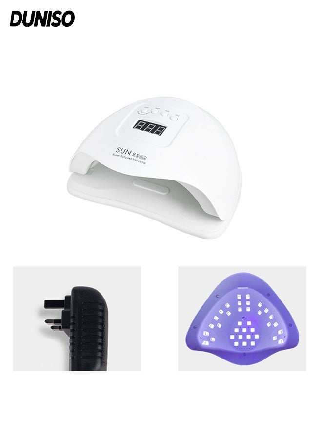 DUNISO LED Nail Lamp, Professional Nail Dryer, Gel Polish Light, UV Nail Light with 4 Timer Setting, Nail Polish Curing Gel LED Dryer, Professional Nail Art Tools with Automatic Sensor, Ideal for Home & Salon Use - Image 1