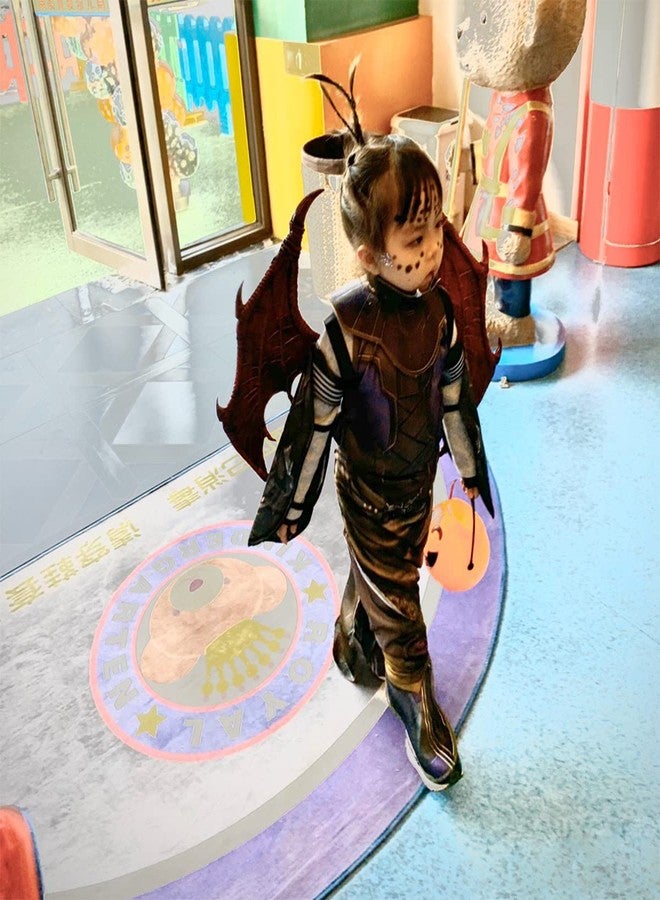 MANO Halloween Dragon Costume Cosplay Carnival Wings Tail Accessory for Kids（Red） - Image 4