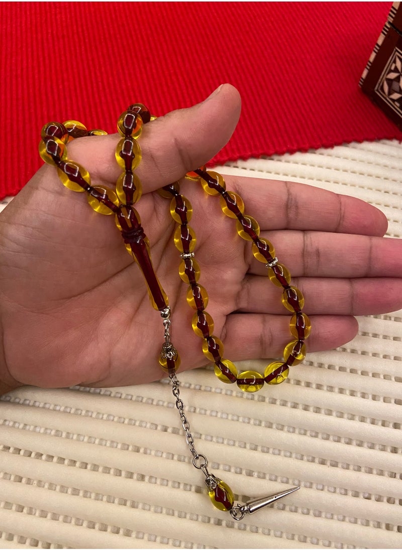 just naturals - Faturan Bakelite Prayer Beads For Men 33 Beads Size 8mm x 10.5mm - Image 1
