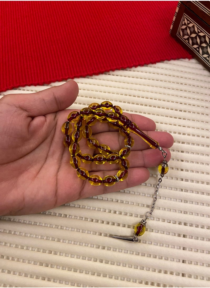 just naturals - Faturan Bakelite Prayer Beads For Men 33 Beads Size 8mm x 10.5mm - Image 1
