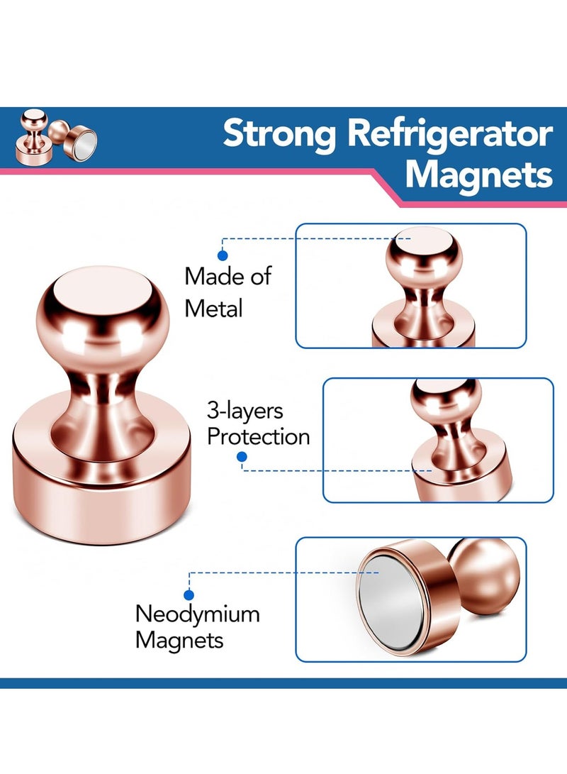 general Fridge Magnets, 18Pcs Cute Magnets for Refrigerator Strong Fridge Magnets for Whiteboard, Small Neodymium Magnets for Fridge, Pink Magnets for Decorative Magnets,Kitchen, Office, School, Map - Image 2
