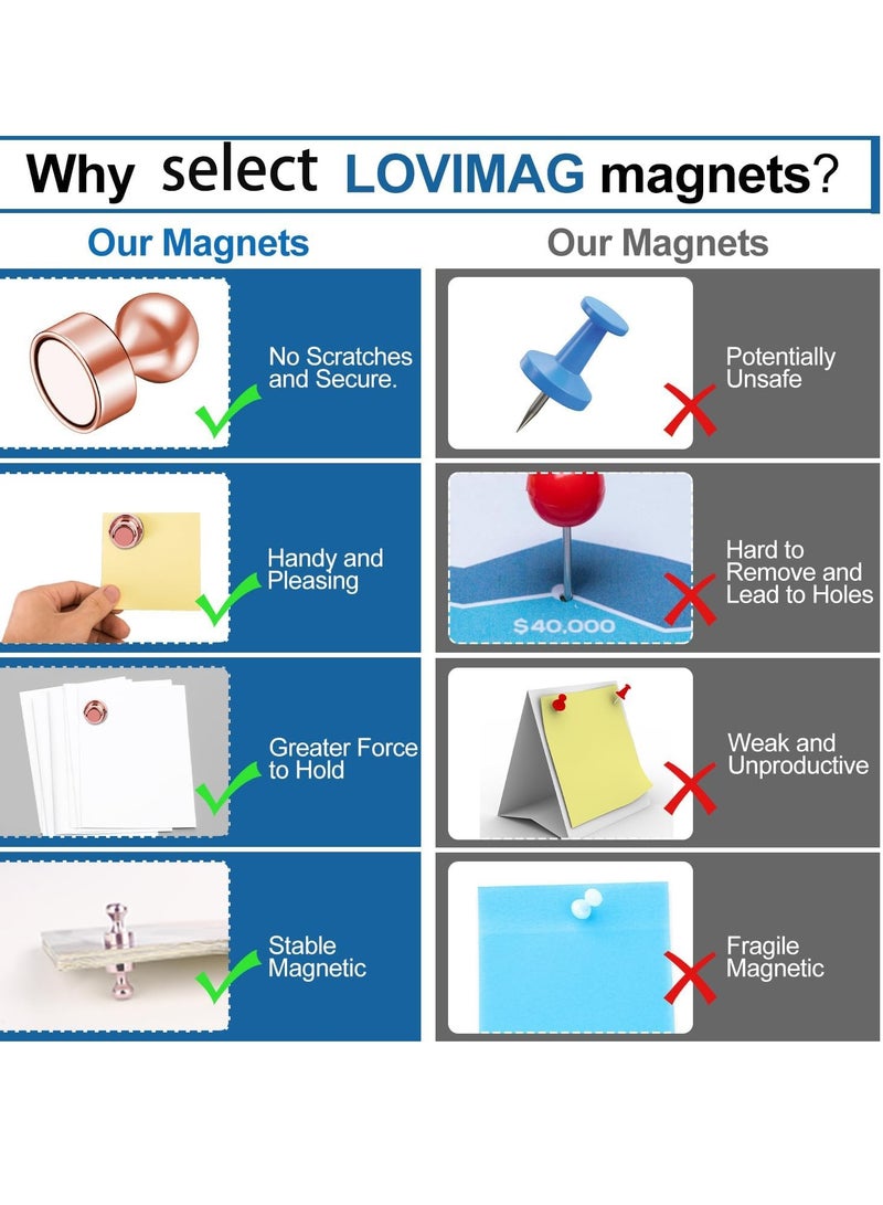 general Fridge Magnets, 18Pcs Cute Magnets for Refrigerator Strong Fridge Magnets for Whiteboard, Small Neodymium Magnets for Fridge, Pink Magnets for Decorative Magnets,Kitchen, Office, School, Map - Image 3