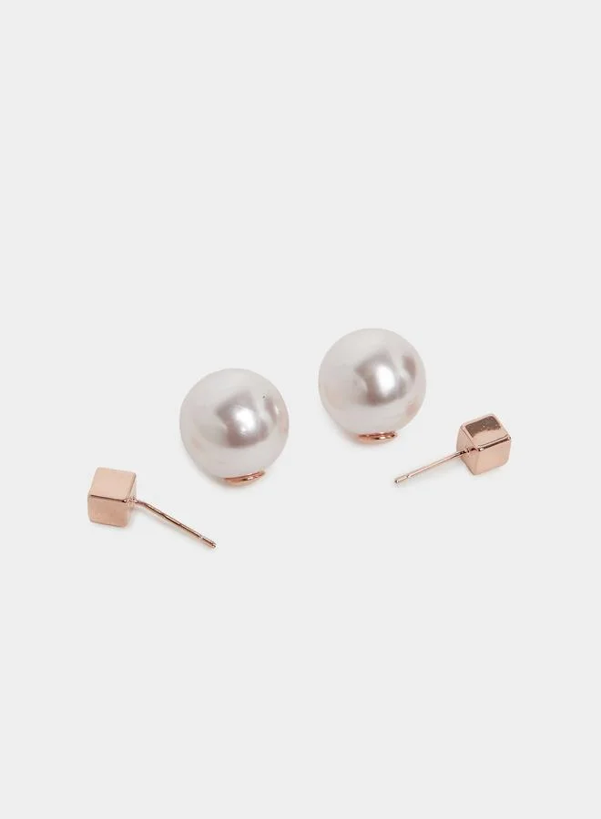 Styli  Women Pearl Stud Earrings for Women | Best Price UAE