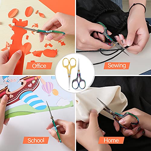 GLEXAL Small sharp scissors-Glexal 5 Inch Precision Scissors-2 pack,razor Sharp Blade Shears for craft embroidery sewing school office cutting… - Image 3