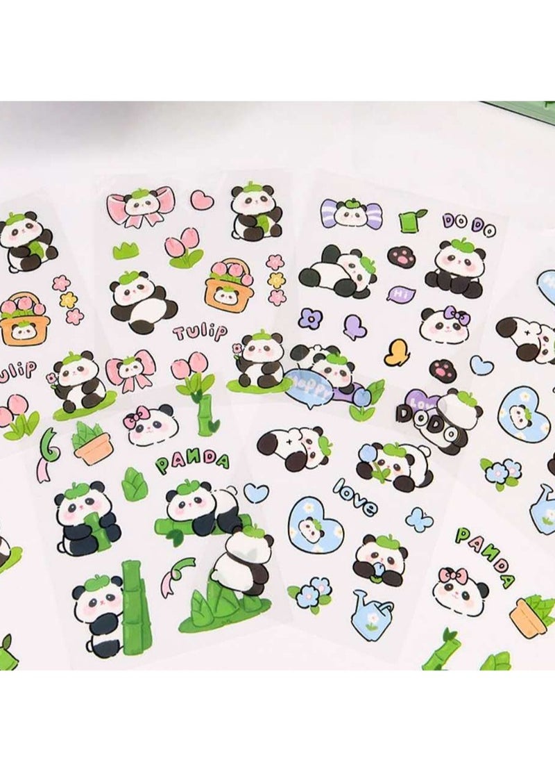 24pcs in 4 Styles Cute panda Emoticon Stickers - Image 3