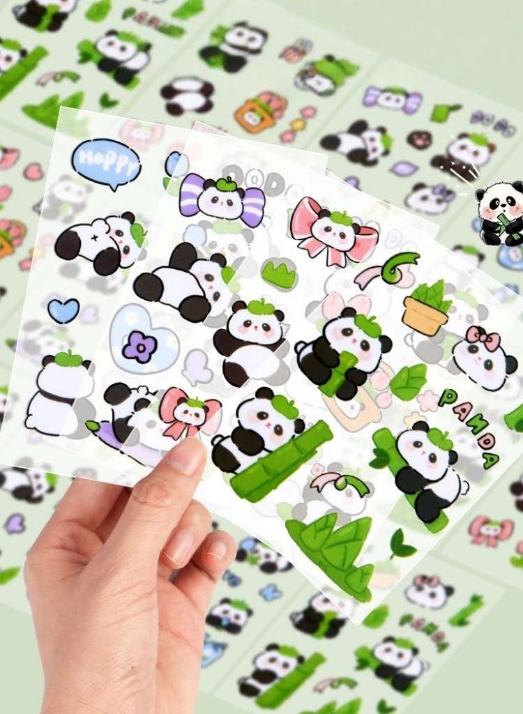 24pcs in 4 Styles Cute panda Emoticon Stickers - Image 5